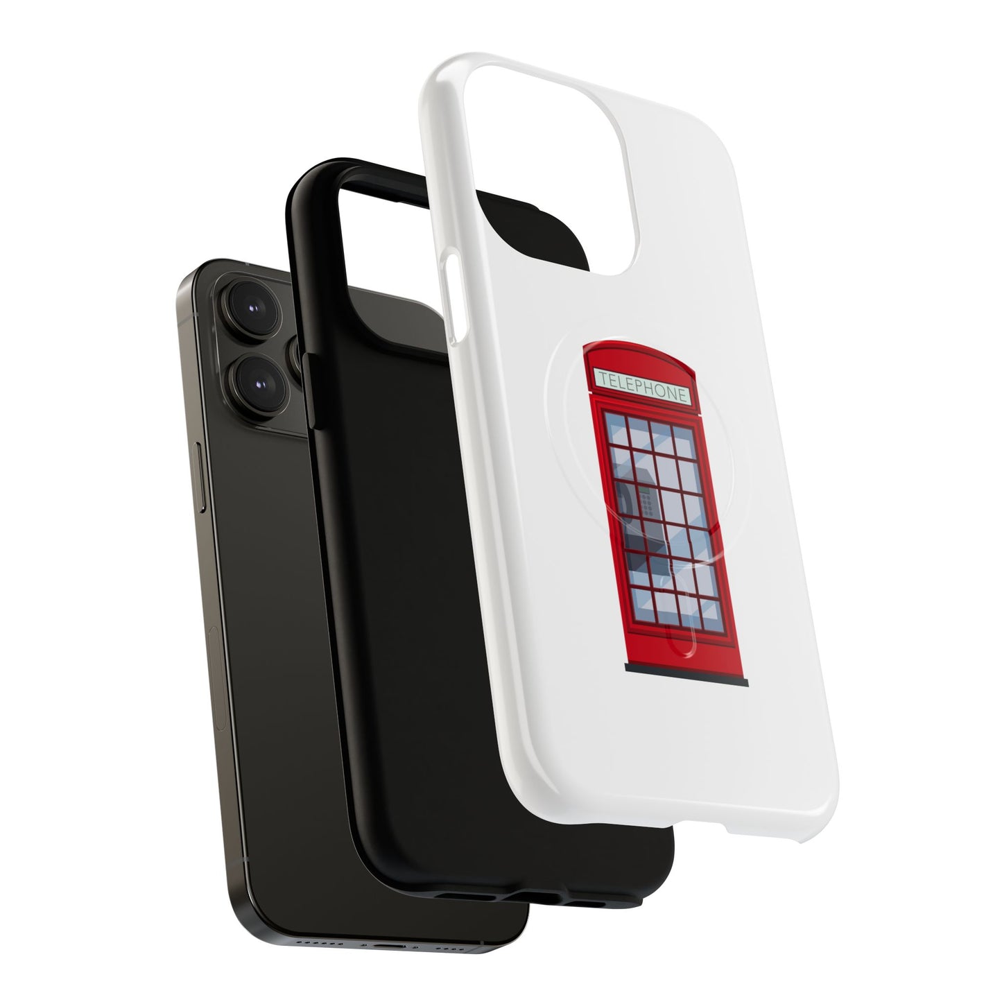 Vintage Phone Booth Magnetic Case, Tough Phone Cover, Unique Gift for Travelers, Retro Phone Accessories, Fun Custom Case