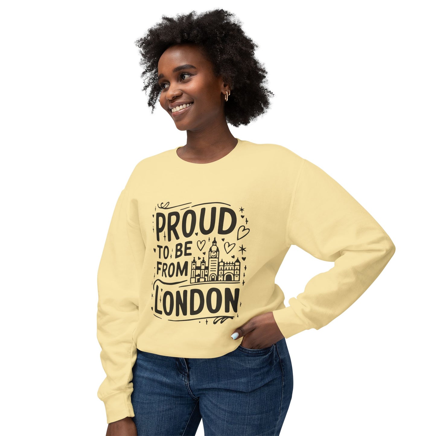 Unisex Lightweight Crewneck Sweatshirt - Proud to be from London
