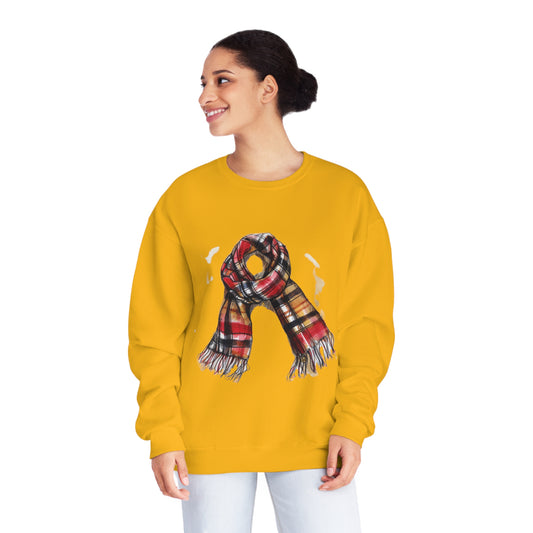 Unisex NuBlend® Crewneck Sweatshirt - Classic British Plaid Scarf Design