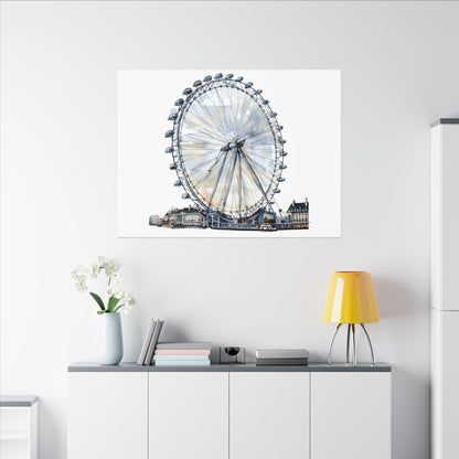 London Eye Canvas Print, Wall Art Decor, Travel Gift, Home Decoration, Unique Art Piece
