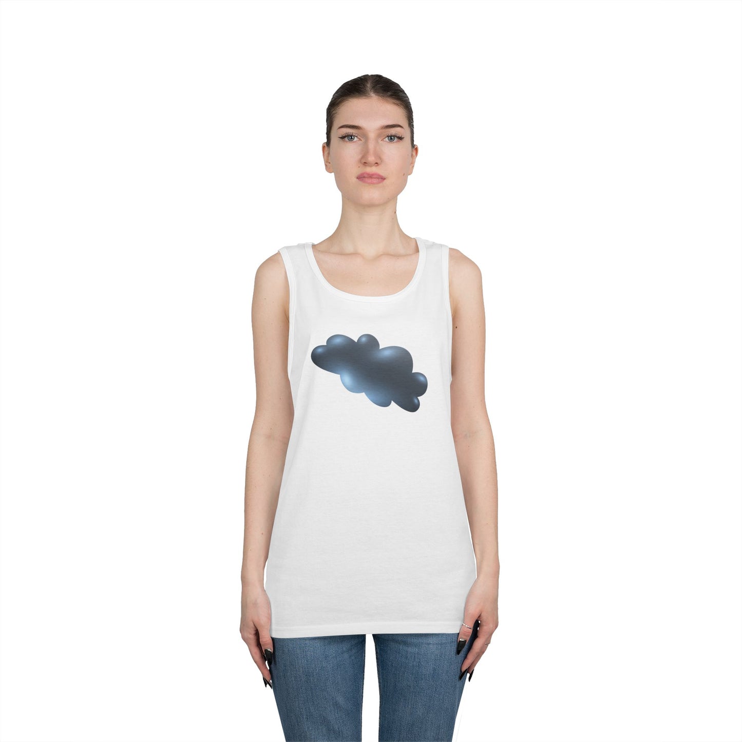 Unisex Heavy Cotton Tank Top - Serene Cloudscape - Dreamy Cloud Design