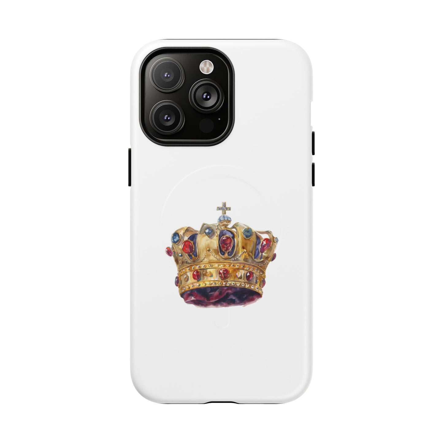 Royal Crown Magnetic Phone Case, Durable Phone Cover, Stylish Tech Accessory, Perfect Gift for Him & Her, Unique Design Case