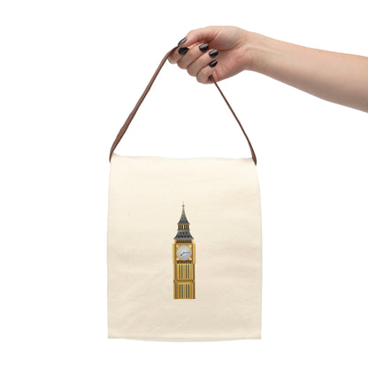 London tower Canvas Lunch Bag With Strap