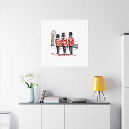 Royal Guards Canvas Print, British Wall Art, Home Decor, Unique Gift, London Culture