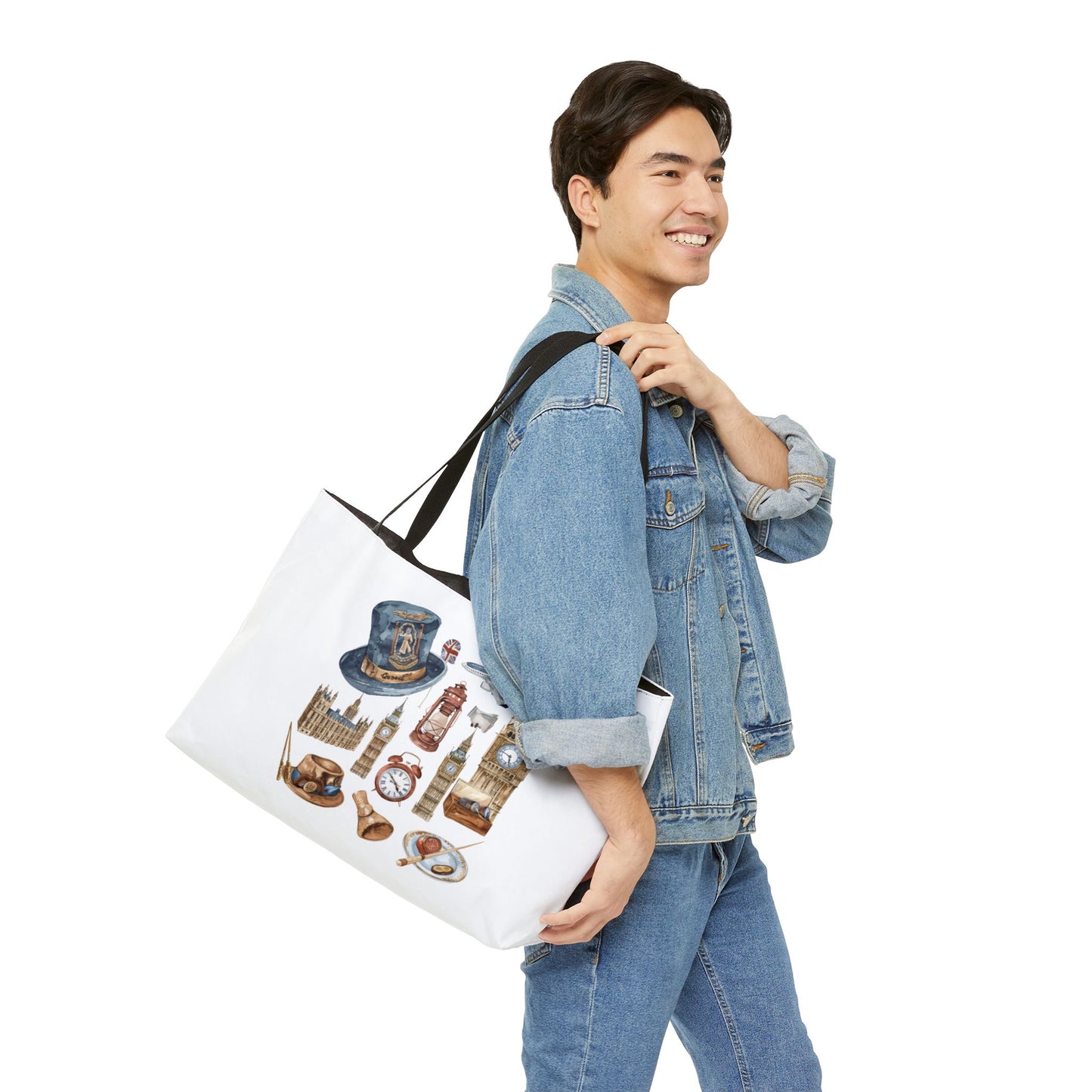 London Adventure Weekender Tote Bag, Travel Bag, Vacation Tote, Gift for Travelers, Stylish Carryall for Getaways