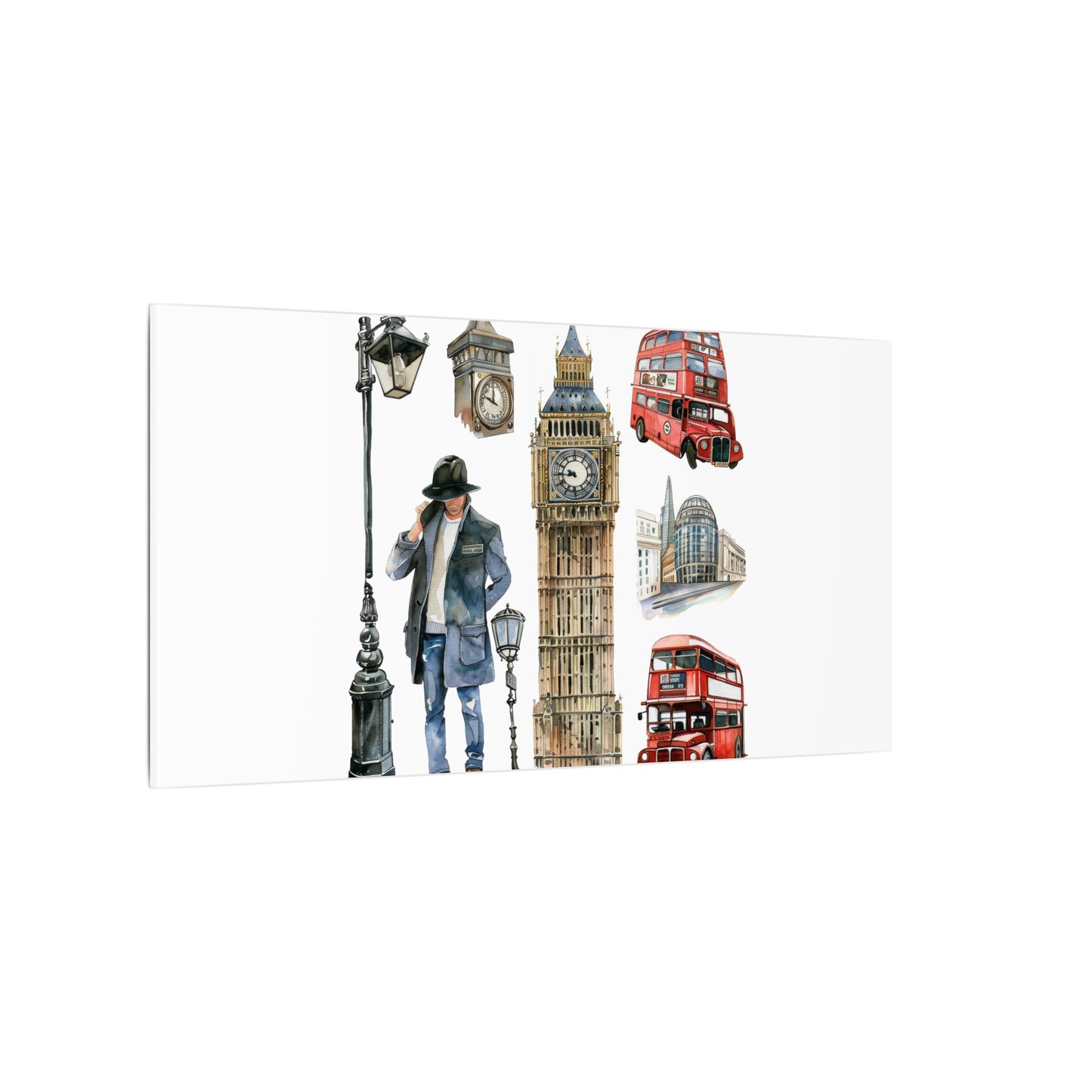 Canvas Art Print, London Skyline, Home Decor, Wall Art, Gift Idea, Travel Memories, Modern Wall Art