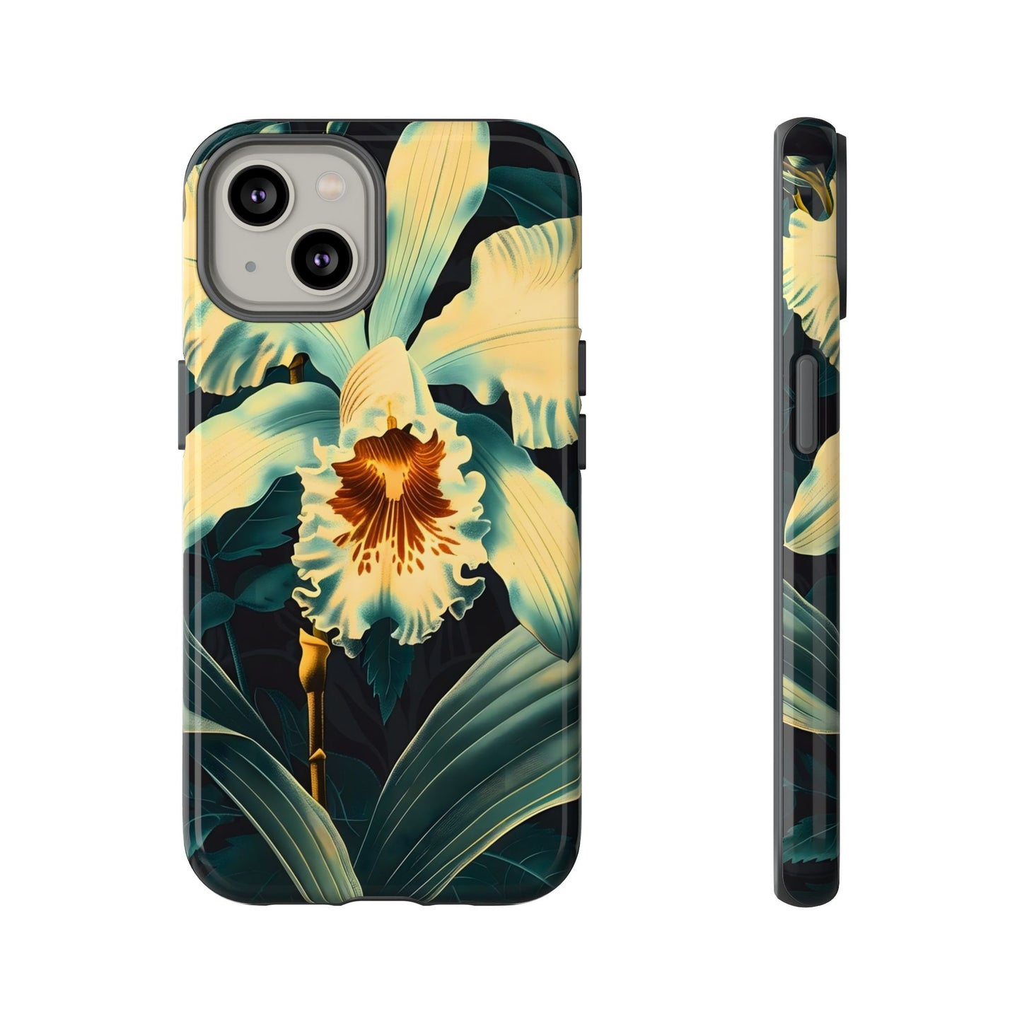 Floral Phone Case - Tough Cases with Orchid Design, Durable Smartphone Cover for Nature Lovers, Floral Gift for Her, Botanical [...]