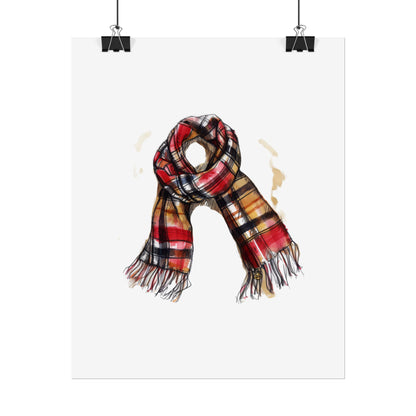 Cozy Scarf Wall Art - Fall Decor for Home, Rustic Style, Gift for Her, Cozy Vibes, Autumn Aesthetic