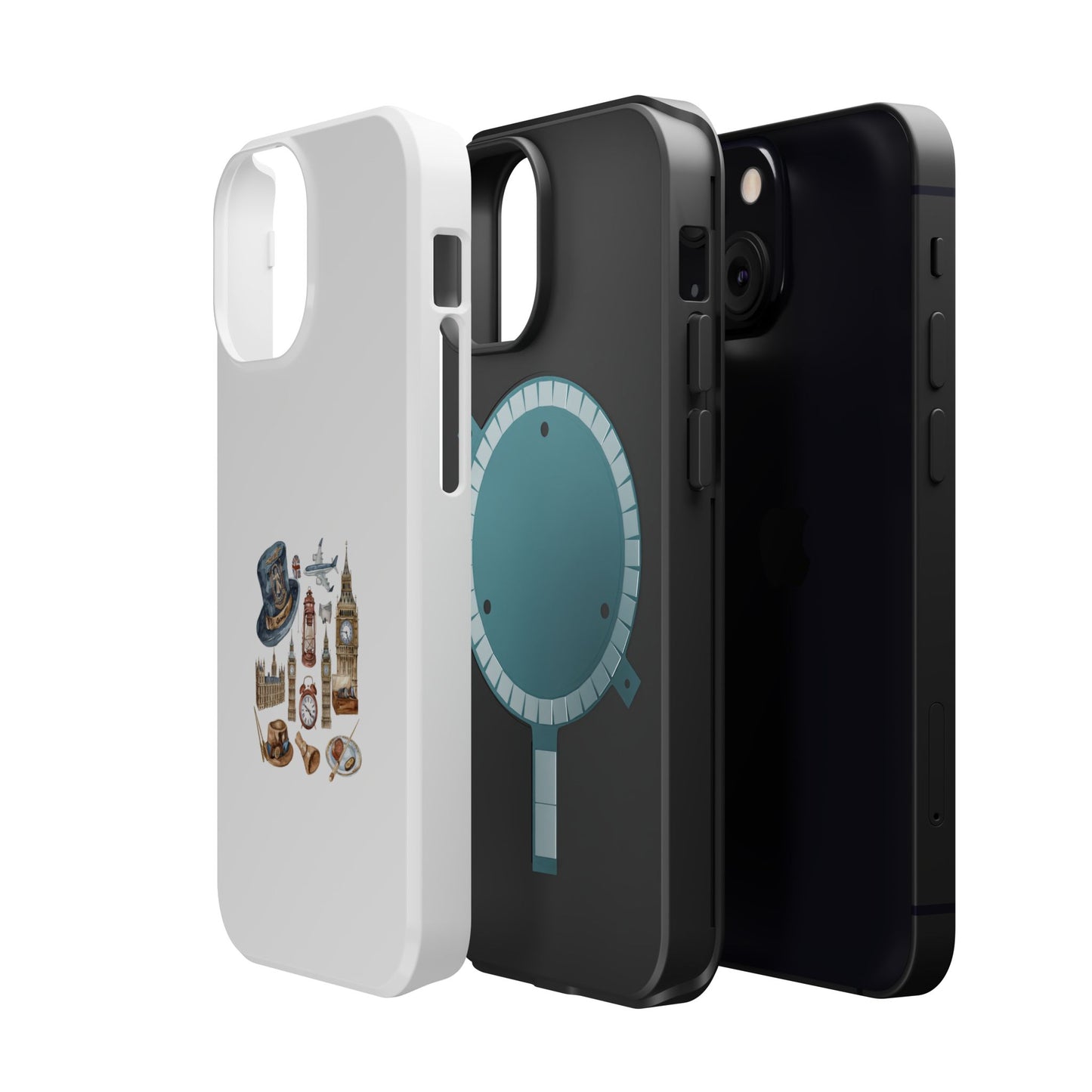 London Theme Magnetic Tough Cases, Phone Covers, Unique Gifts for Travelers, Travel Accessories, London Souvenirs