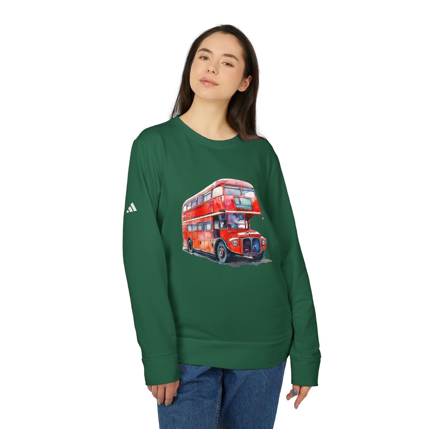 Sweatshirt - Unisex Fleece Crewneck - London Double Decker Bus
