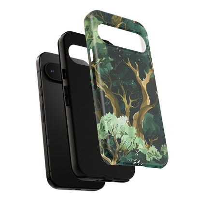 Forest Green Phone Case, Nature-Inspired Tough Cases, Eco-Friendly Gift, Outdoor Lover Accessory, Unique Phone Cover
