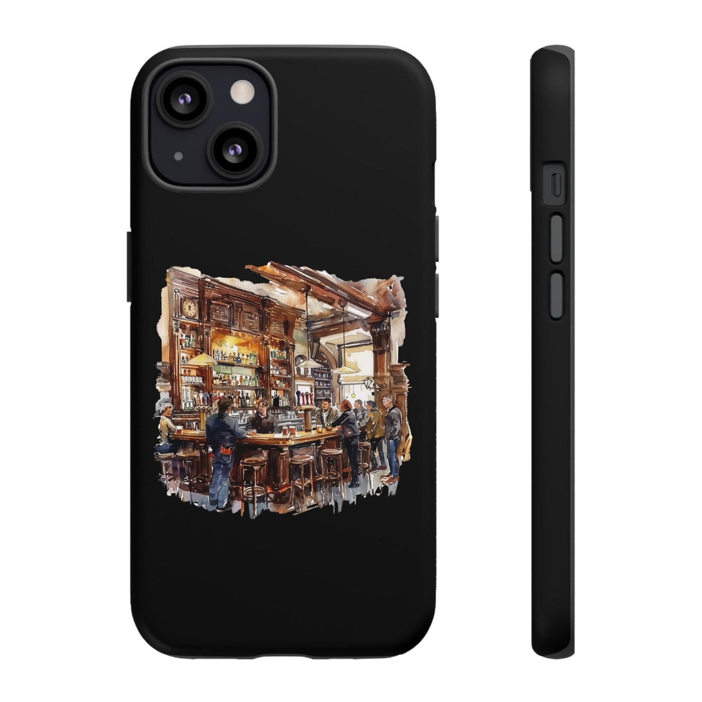 Artistic Phone Case - Cozy Pub Vibe, Trendy Smartphone Accessory, Gift for Friends, Modern Design, Durable Protection