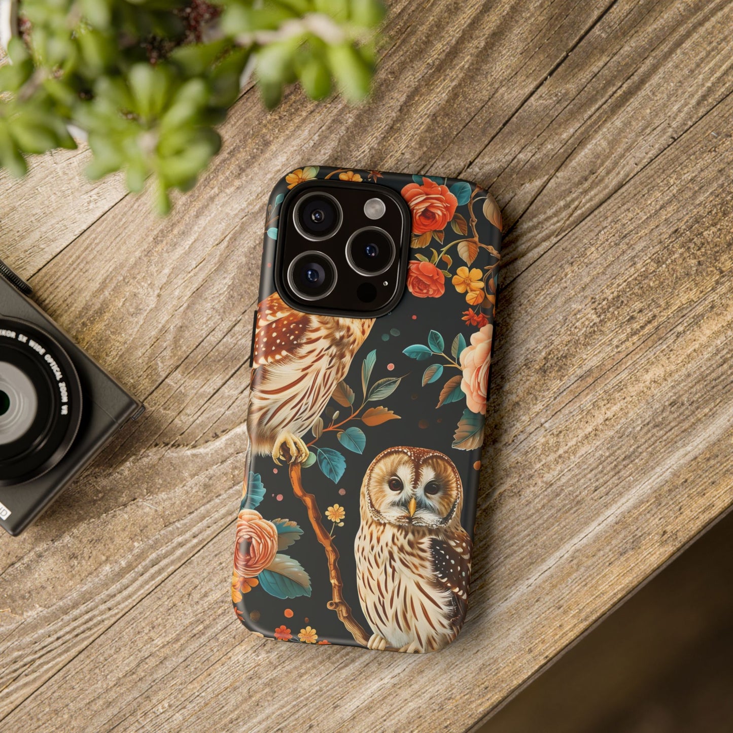 Owl Phone Case with Floral Design, Tough Phone Cover for Nature Lovers, Gift for Bird Enthusiasts, Stylish Protection for Smartphones, [...]