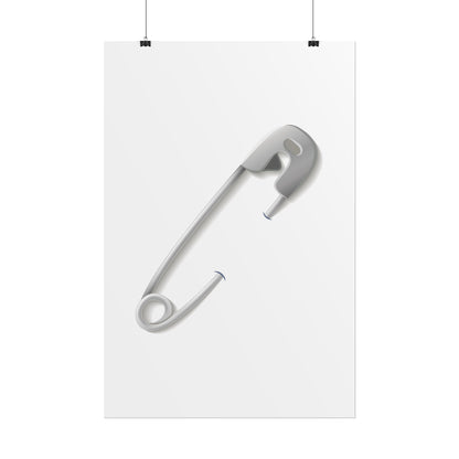 Minimalist Safety Pin Wall Art, Modern Decor, Unique Gift, Home Aesthetic, Art Print, Rolled Poster, Contemporary Interior Design