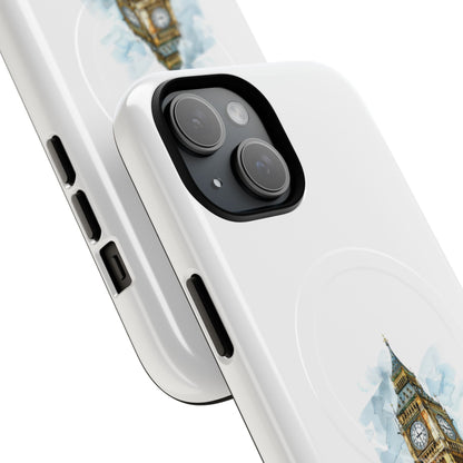 Stylish Tough Magnetic Phone Case, Protective Cell Phone Cover, London Big Ben Design, Gift for Travelers, Trendy Tech Accessories