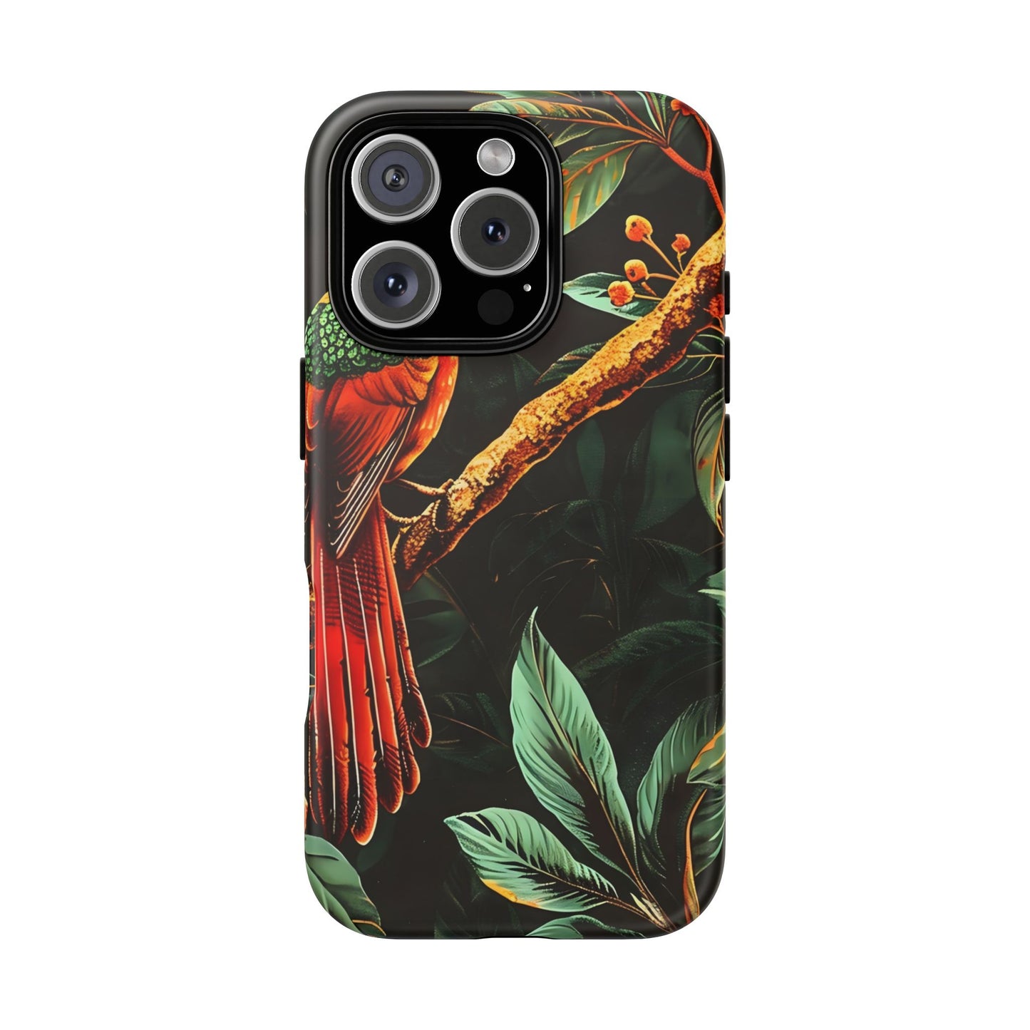 Tough Cases for Nature Lovers, Tropical Bird Phone Case, Eco-Friendly Cover, Gift for Bird Watchers, Vibrant Floral Design