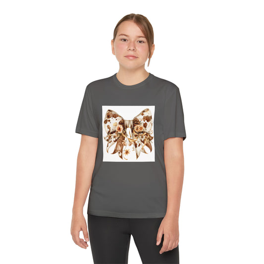 Floral Bow Youth Tee - Stylish & Fun Summer Wear