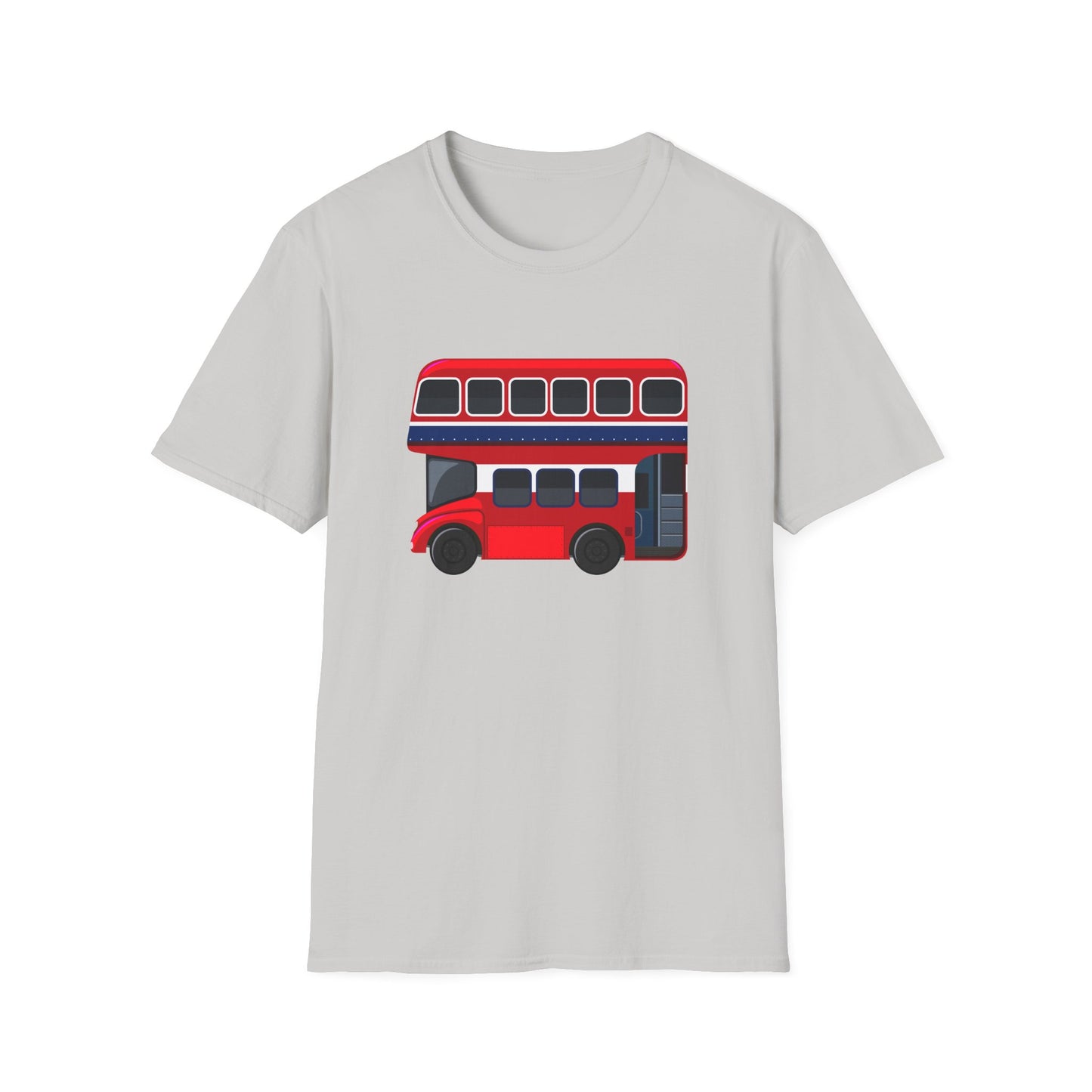 London Transport English Bus - Iconic Red Double-Decker Versatile Unisex Softstyle T-Shirt