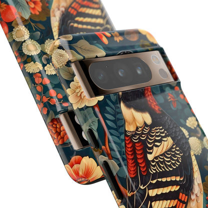 Nature-Inspired Phone Case with Floral Art, Tough Phone Cover, Protective Case, Gift for Nature Lovers, Unique Phone Accessory
