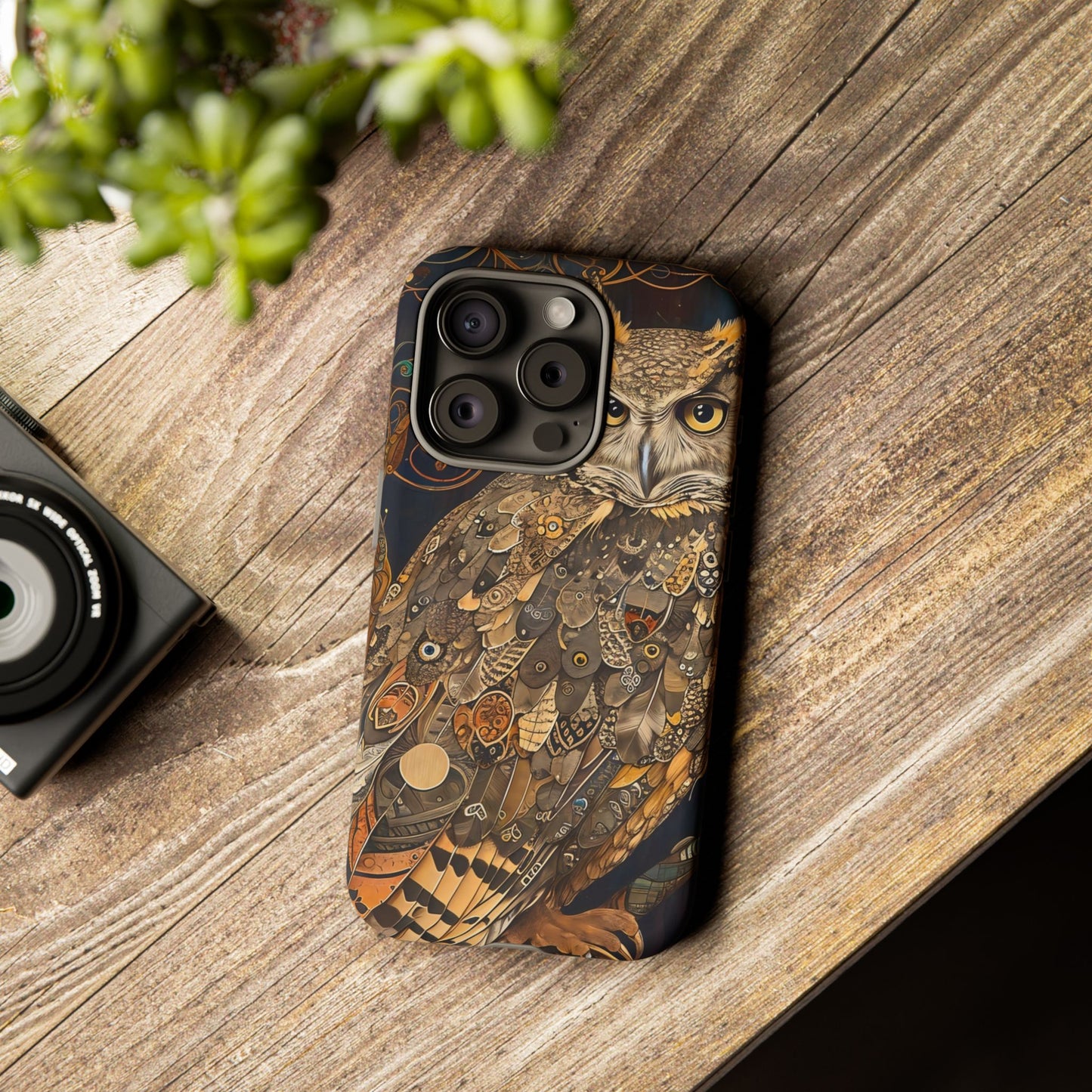 Owl Phone Case, Tough Cases for Nature Lovers, Artistic Owl Design, Bird Phone Cover, Unique Gift for Wildlife Enthusiasts