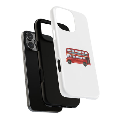 London Bus Tough Magnetic Case, iPhone Protector, Unique Phone Cover, Gifts for Travelers, Durable Mobile Case