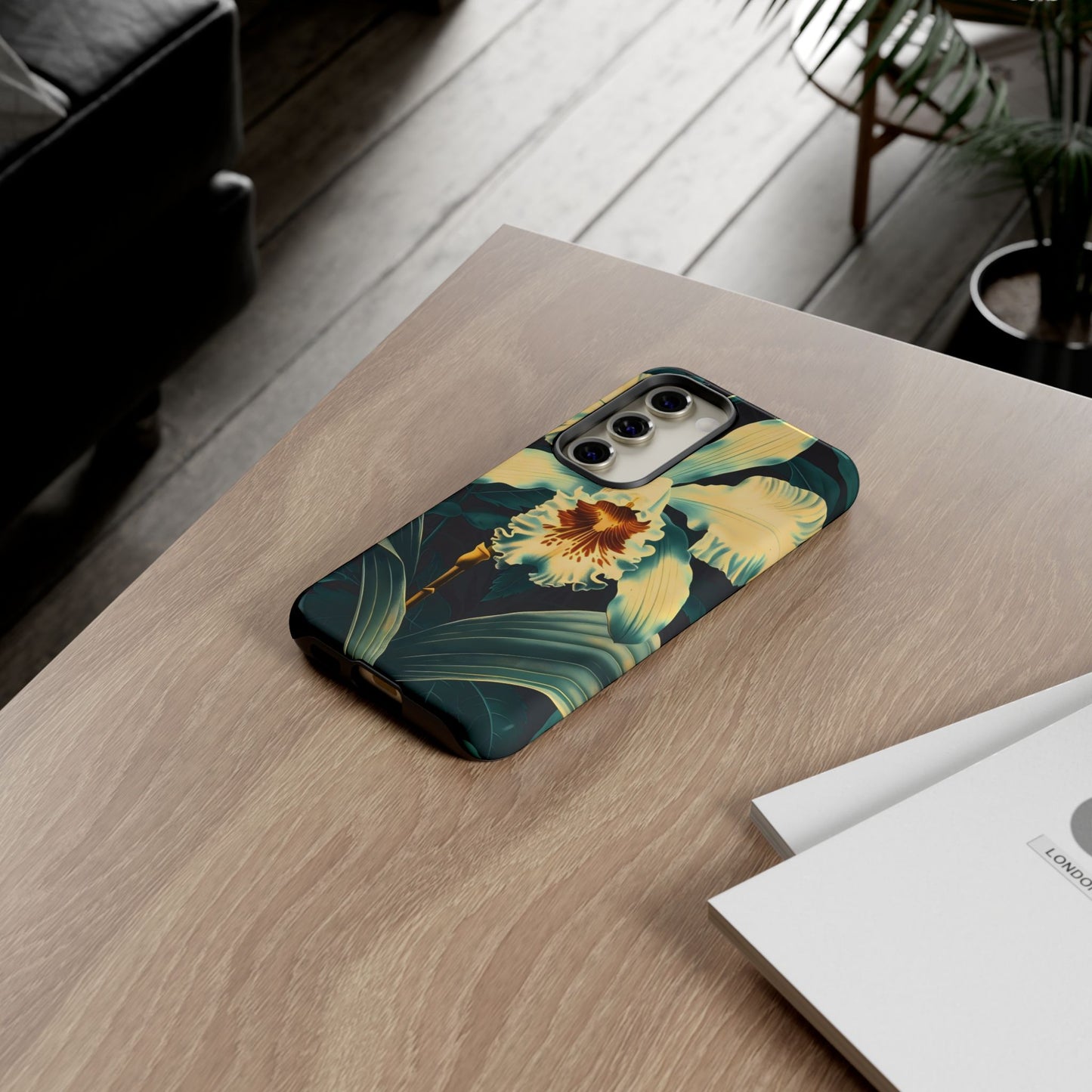 Floral Phone Case - Tough Cases with Orchid Design, Durable Smartphone Cover for Nature Lovers, Floral Gift for Her, Botanical [...]