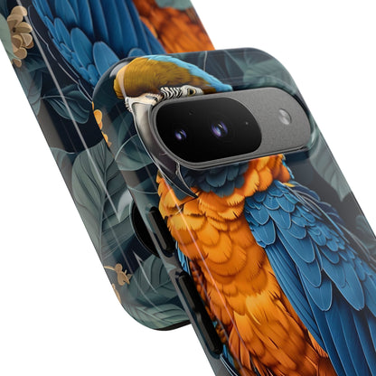 Tropical Parrot Phone Case - Tough Cases, Colorful Phone Cover, Nature Lover Gift, Floral Design, Bird Lover Accessory