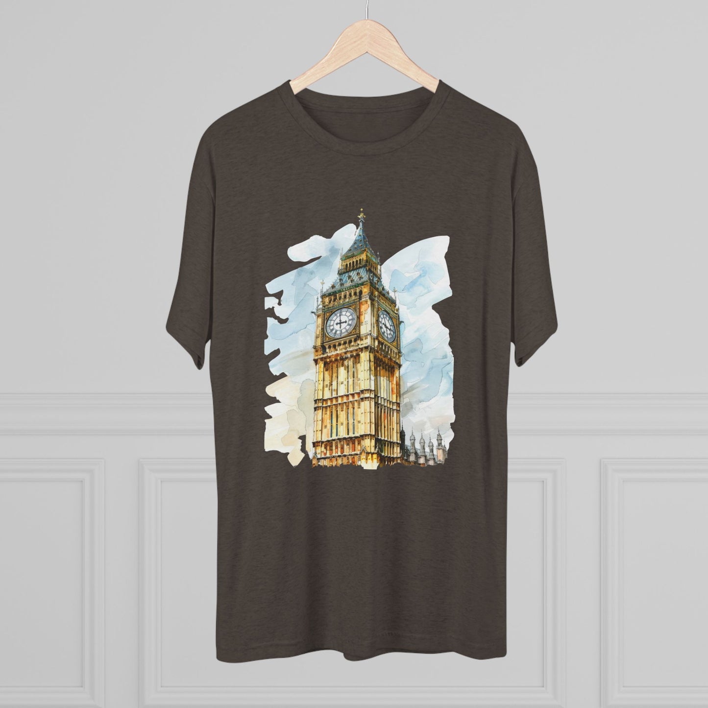 Iconic Big Ben Clock Tower Soft  Unisex Tri-Blend Crew Tee