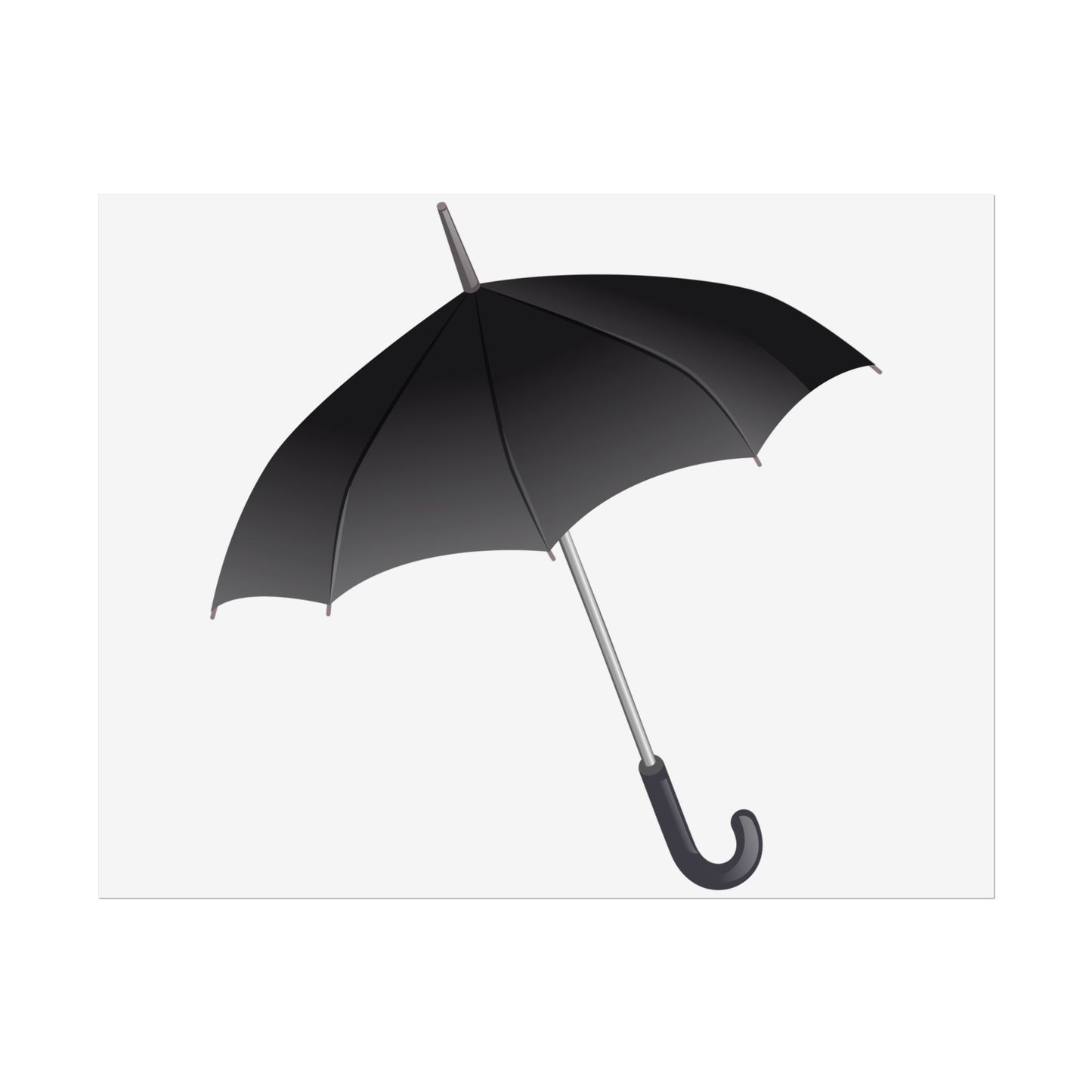 Minimalist Umbrella Wall Art, Chic Home Decor Print, Stylish Poster, Rental Friendly Artwork, Black Umbrella Decor