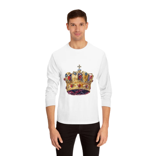 Unisex Classic Long Sleeve T-Shirt - British Royal Crown - Symbol of Regal Elegance and Authority