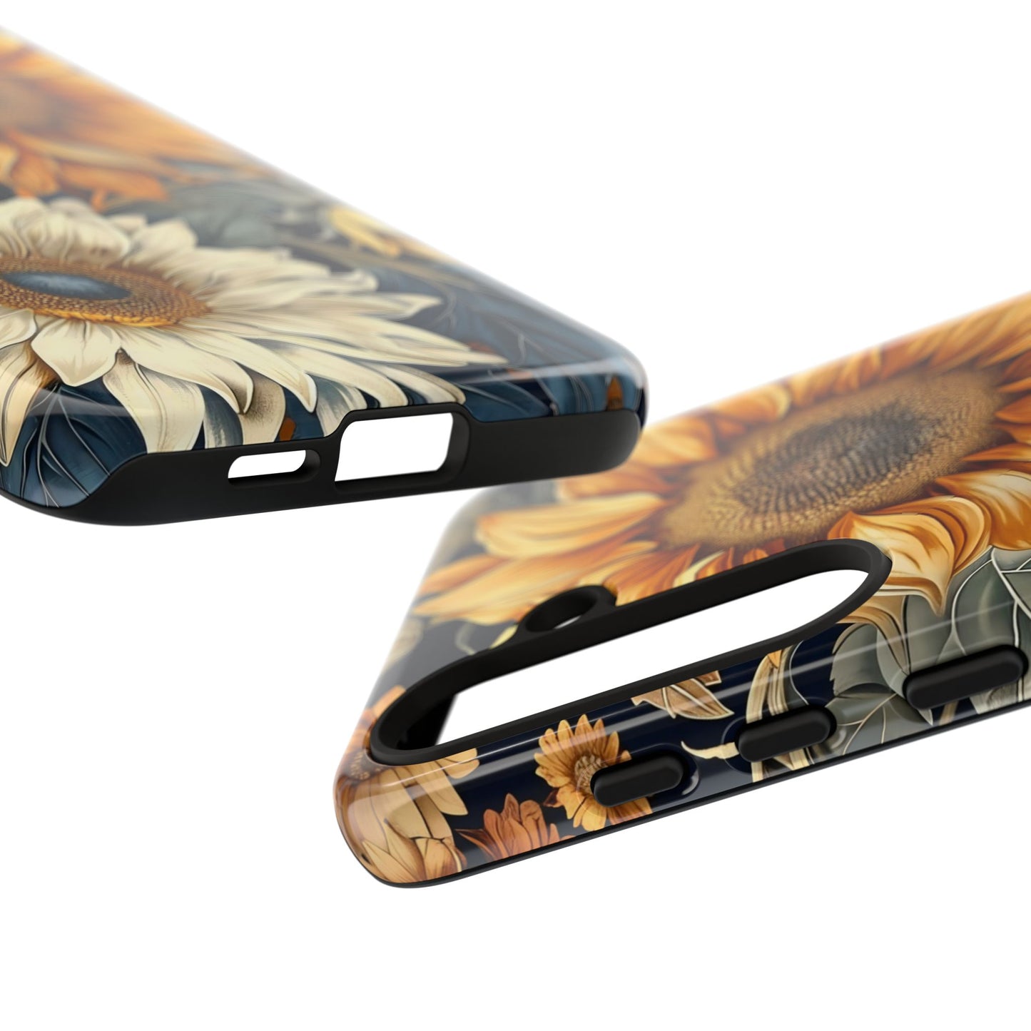Floral Phone Case for Tough Cases, Sunflower Design, Nature Lover Gift, Birthday Present, Eco-Friendly Accessories, Summer Vibes