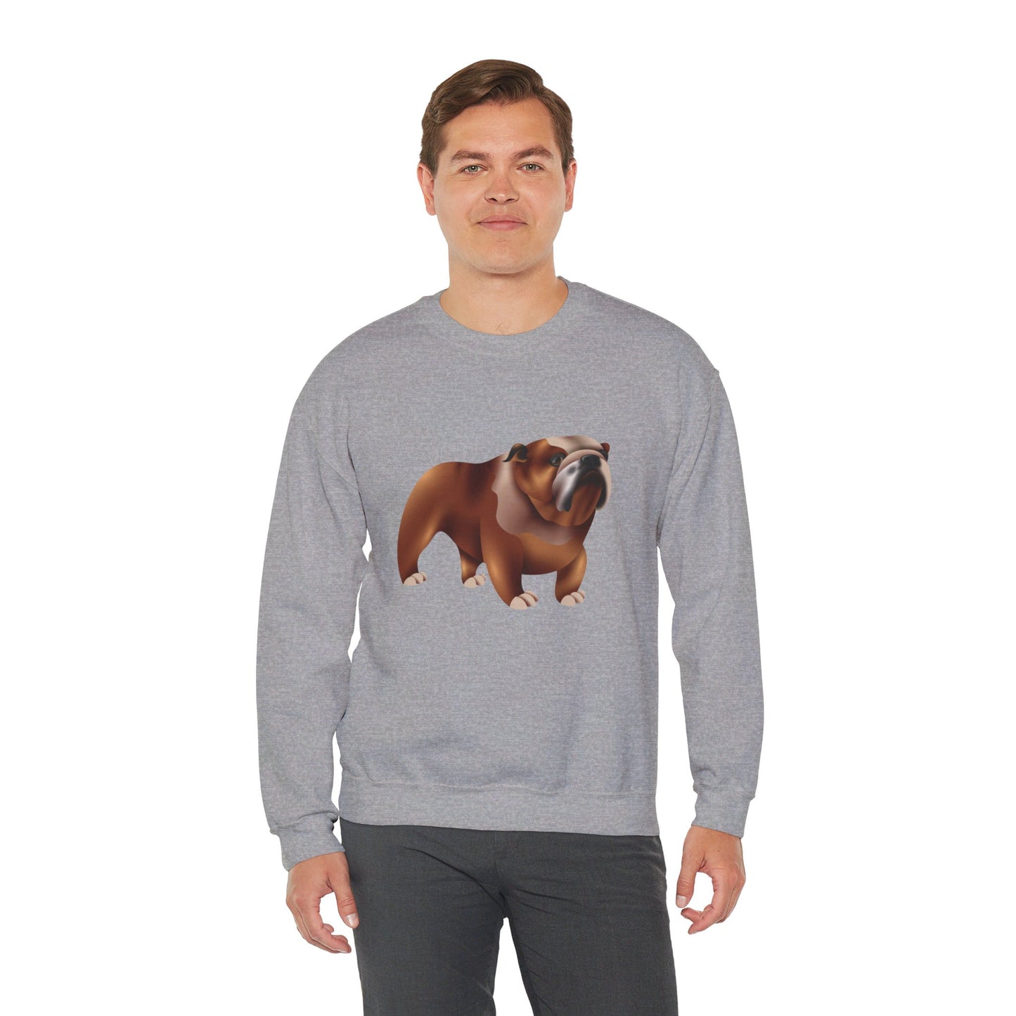 Unisex Heavy Blend™ Crewneck Sweatshirt Elegant - Adorable British Dog
