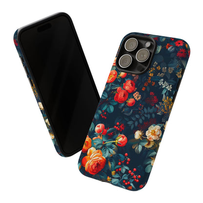 Floral Phone Case, Tough Cases for Protection, Vibrant Floral Design, Chic Gift for Her, Stylish Accessories