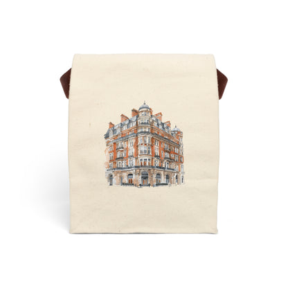 The Brick & Barrel  Canvas Lunch Bag With Strap