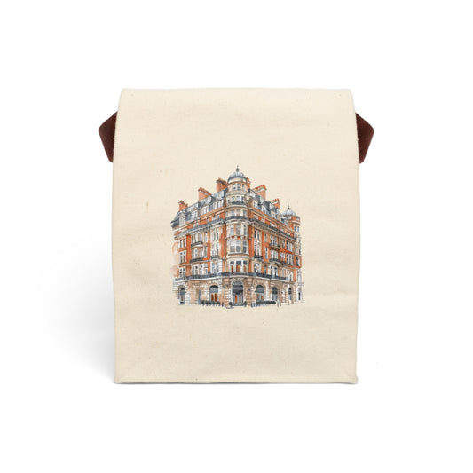 The Brick & Barrel  Canvas Lunch Bag With Strap