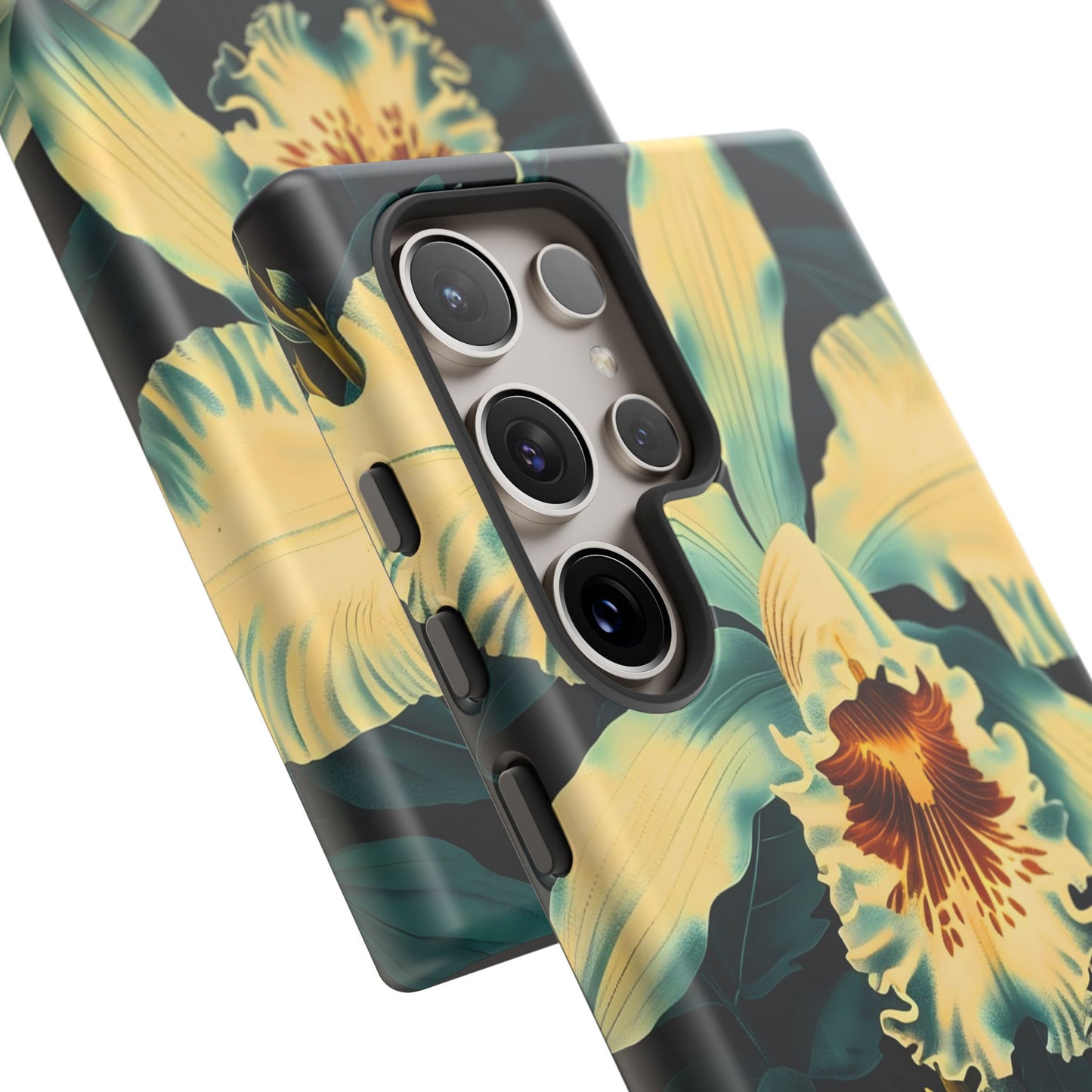 Floral Phone Case - Tough Cases with Orchid Design, Durable Smartphone Cover for Nature Lovers, Floral Gift for Her, Botanical [...]