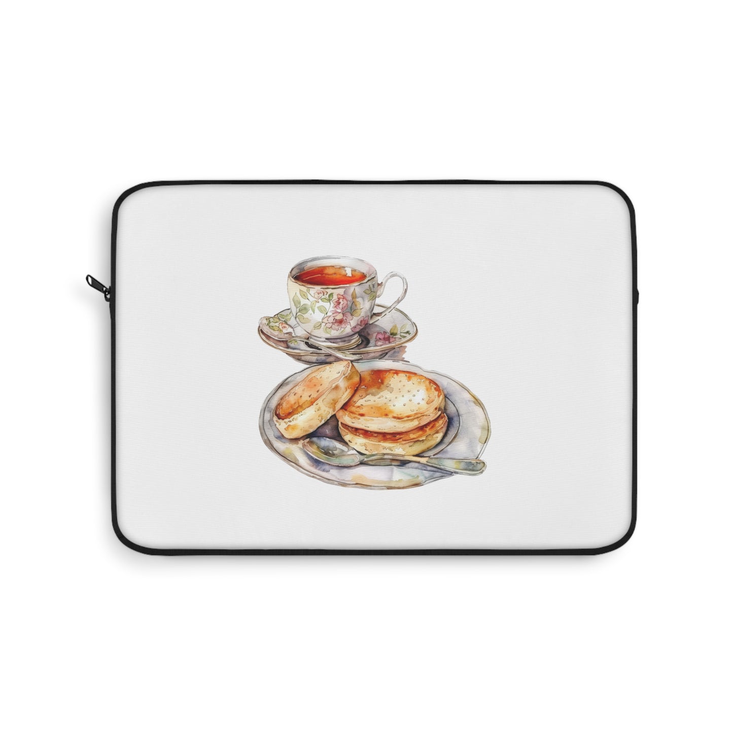 Tea Time Laptop Sleeve | Cozy Design for Work or School, Laptop Bag, Gifts for Tea Lovers, Cute Tech Accessories, Pastel Art
