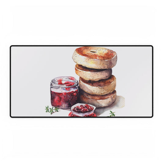 Breakfast Lovers Desk Mat, Cozy Office Décor, Cute Desk Accessories, Gift for Foodies, Kitchen Vibe, Functional Desk Decor