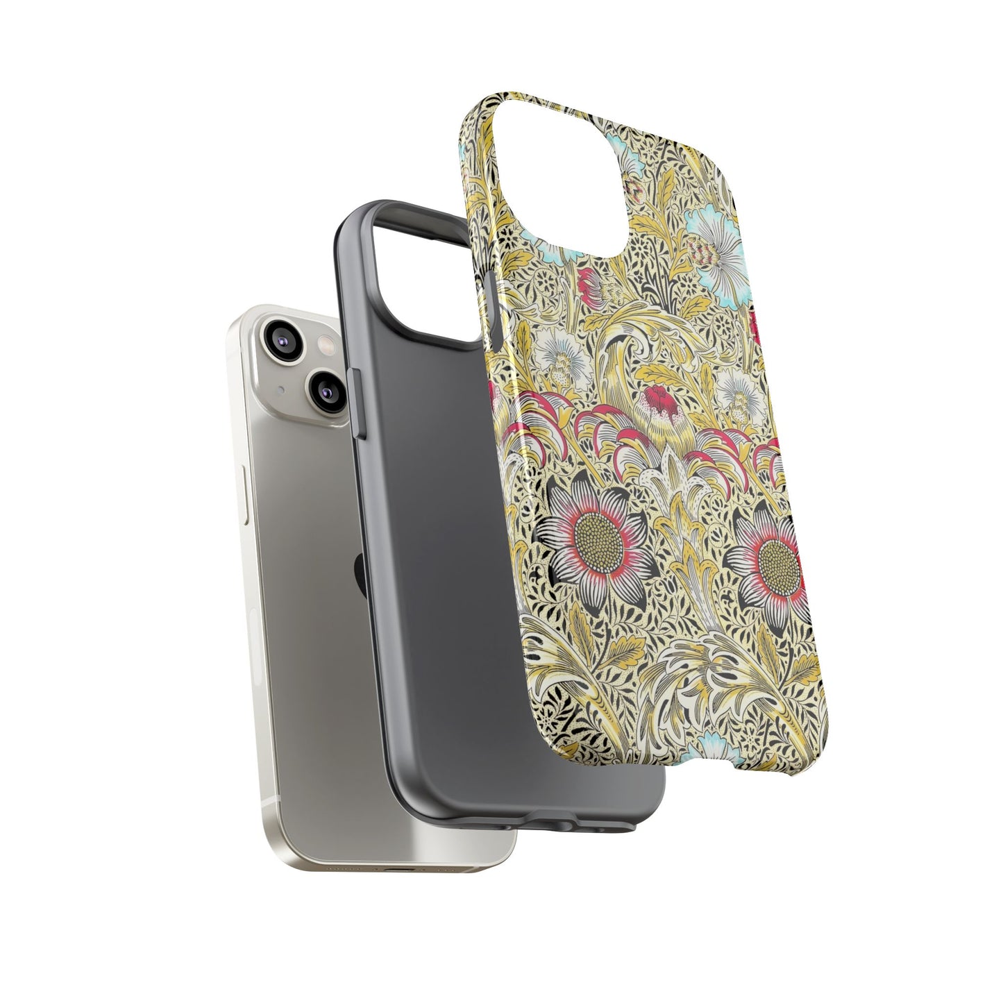 Floral Phone Case - Tough Cases, Floral Design, Stylish, Protective, Unique Gift for Her, Phone Accessories