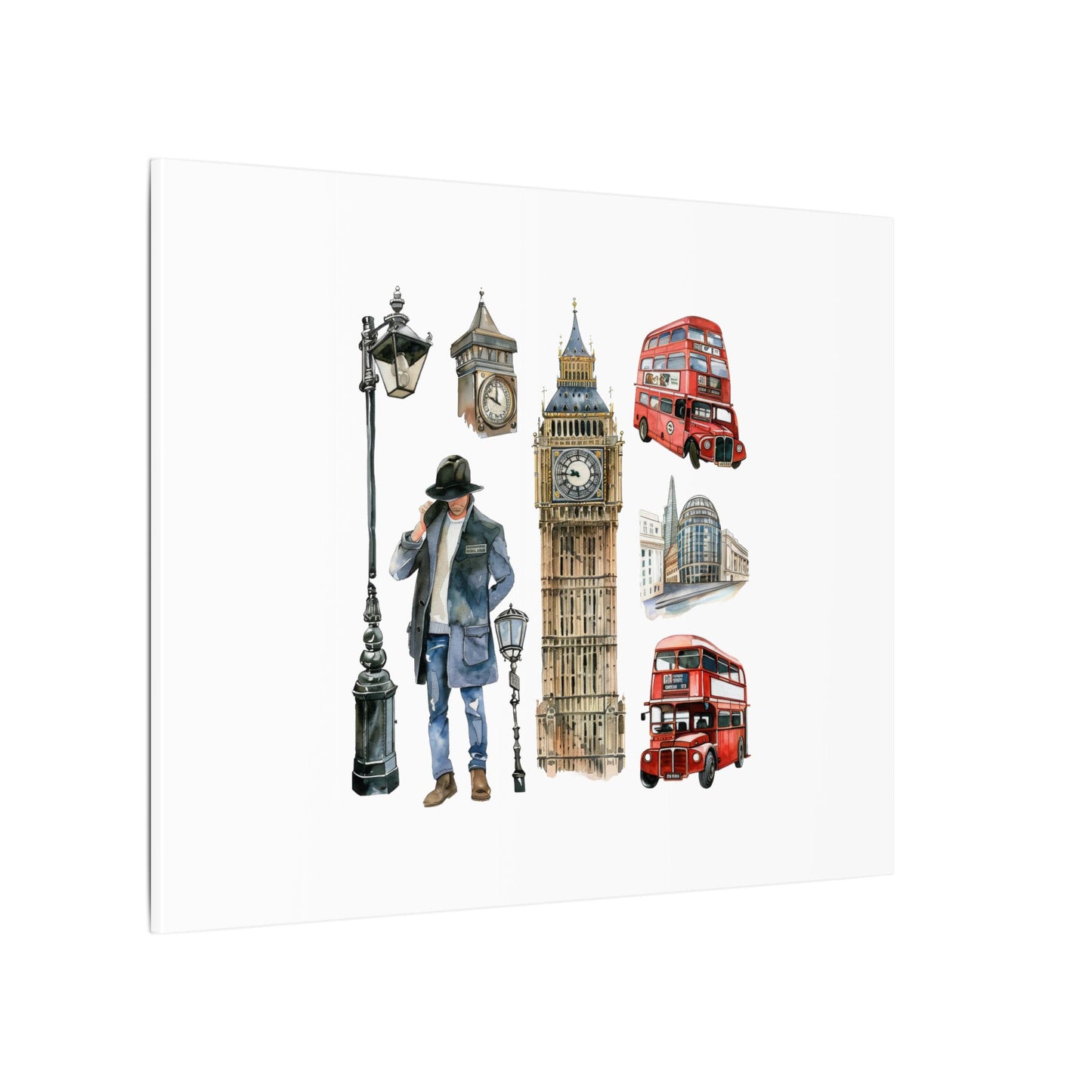 Canvas Art Print, London Skyline, Home Decor, Wall Art, Gift Idea, Travel Memories, Modern Wall Art