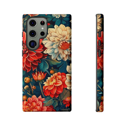 Floral Phone Case - Vibrant Tough Cases, Stylish Floral Cell Phone Cover, Gift for Her, Trendy Phone Accessory, Flower Design