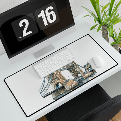 London Bridge Desk Mat, Elegant Desk Pad, Office Decor, Gift for Home Office, Unique Mouse Pad