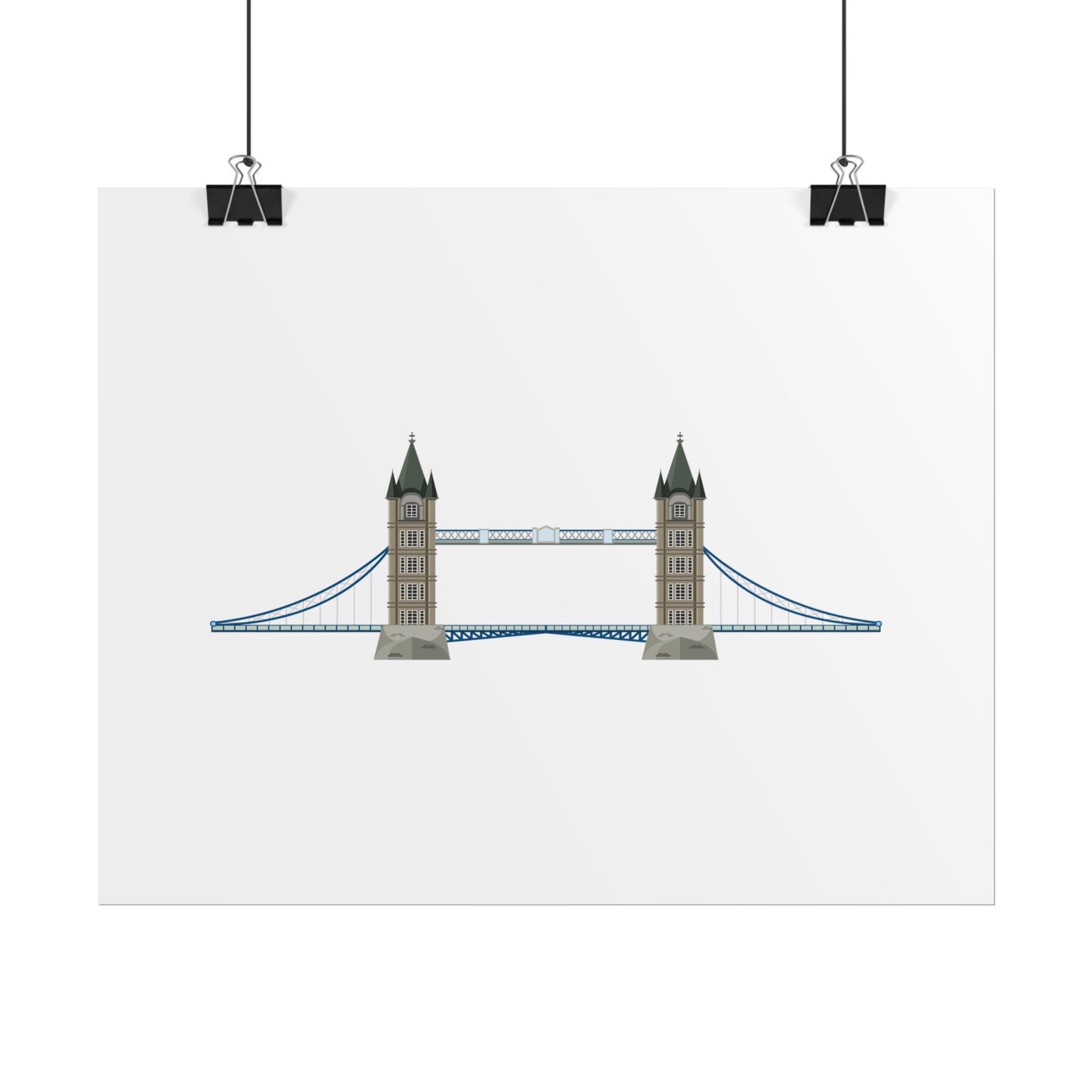 Tower Bridge Rolled Poster, London City Decor, Wall Art, Gift for Travelers, Home Aesthetic, UK Wall Art
