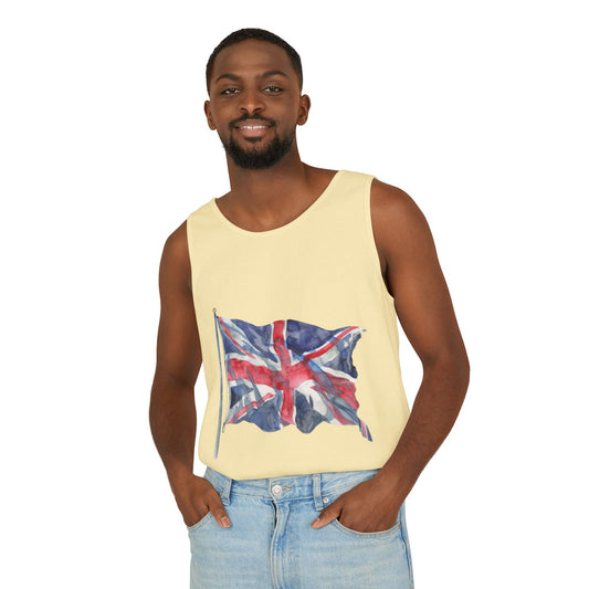 Unisex Garment-Dyed Tank Top - British Flag - Iconic Union Jack