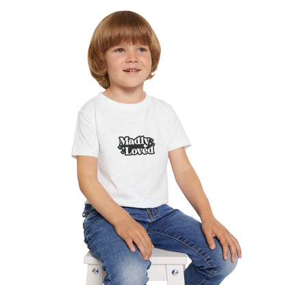 Toddler T-Shirt - Minimalist Madly Loved Sublimation Graphic - Adorable Kids Apparel for Special Moments