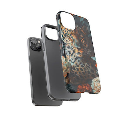 Wildlife Phone Case with Leopard Design | Tough Cases, Animal Prints, Floral Phone Cover, Gift for Nature Lovers, Unique Phone Accessories