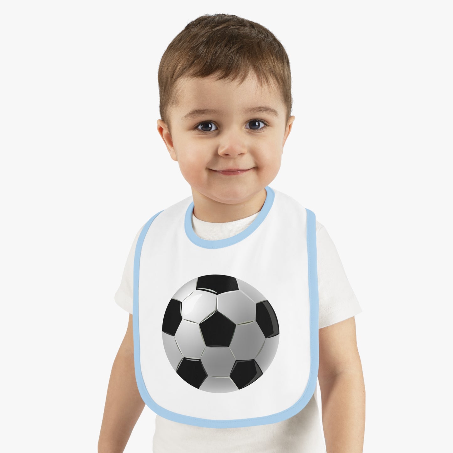 Baby Soccer Bib, Cute Sports Bib, Baby Gift, Football Bib, Modern Baby Bib, Baby Shower Gift, Newborn Apparel
