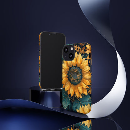 Sunflower Phone Case - Bright Floral Design, Stylish Tough Cover for Sunflower Lovers, Gift for Plant Enthusiasts, Mom Gift, Nature Lovers