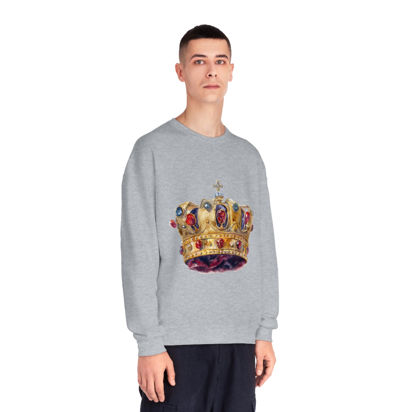 Unisex NuBlend® Crewneck Sweatshirt - British Royal Crown - Symbol of Regal Elegance and Authority