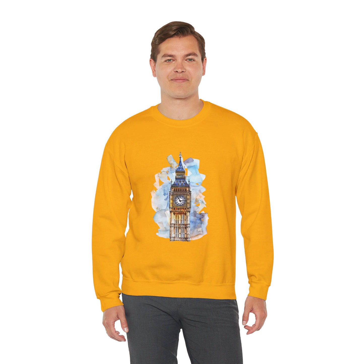 Unisex Heavy Blend™ Crewneck Sweatshirt Elegant - Iconic Big Ben Clock Tower
